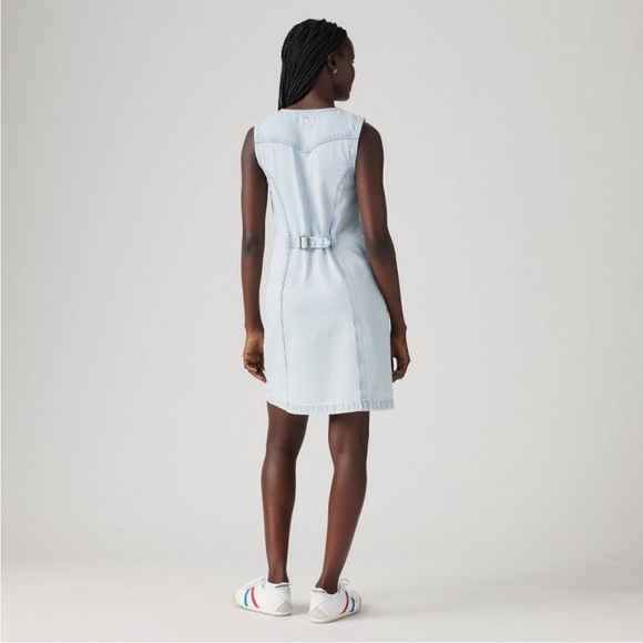Levi's Light Blue Button-Down Mini Dress - Picture 2 of 11